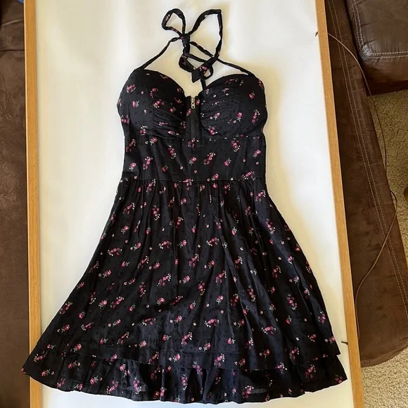 Guess Dresses Guess Halter Floral Mini Dress Juniors Size